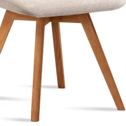Wohnen Stühle<Esstischstuhl in Beige und Wildeiche - Sensibil (2er Set)