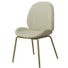 Wohnen Stühle<Esstischstuhl in Creme Weiß & Messing - Caspard
