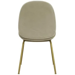 Wohnen Stühle<Esstischstuhl in Creme Weiß & Messing - Caspard