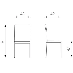 Wohnen Stühle<Esstischstuhl Jaletto in Grau (2er Set)