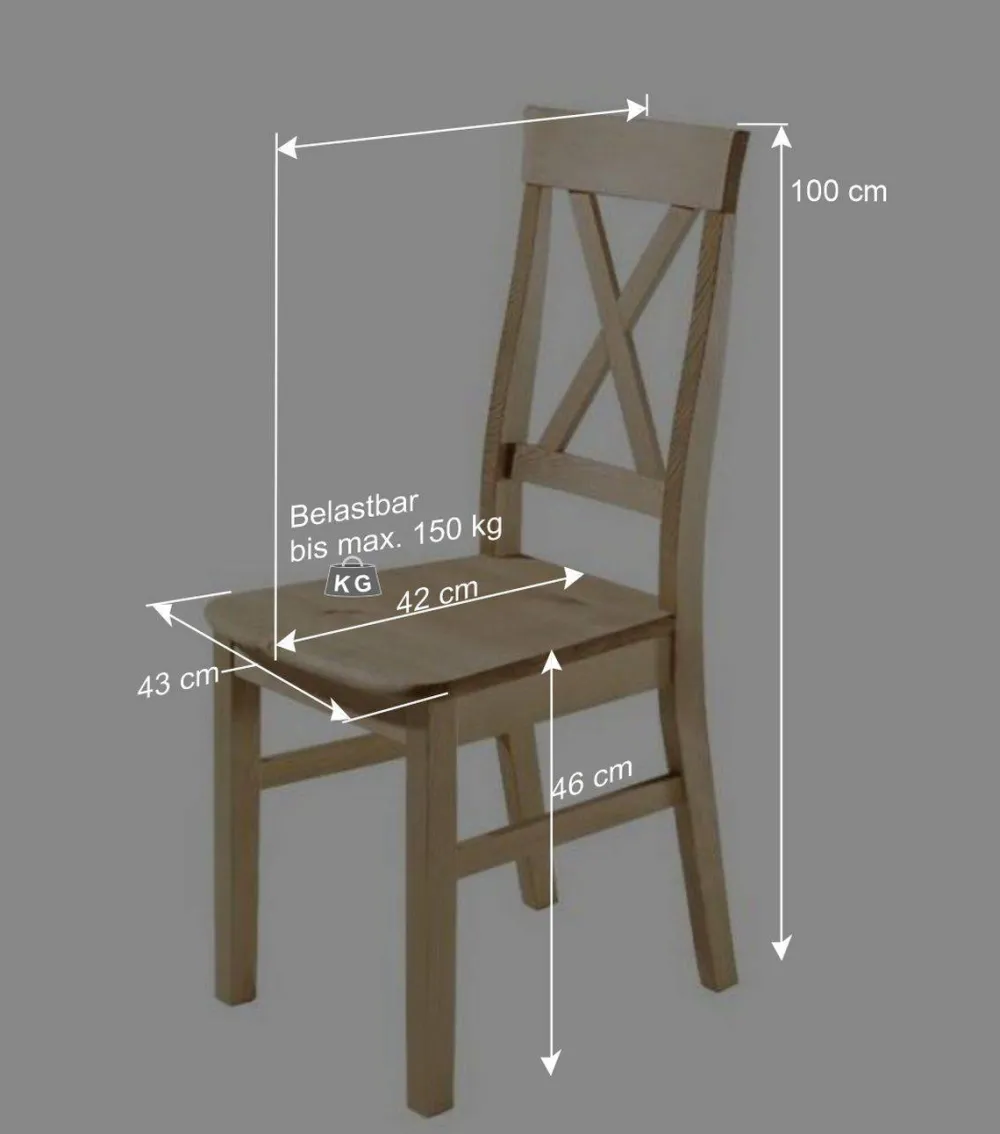 Wohnen Stühle<Esstischstuhl Piatra aus Kiefer Massivholz (2er Set)