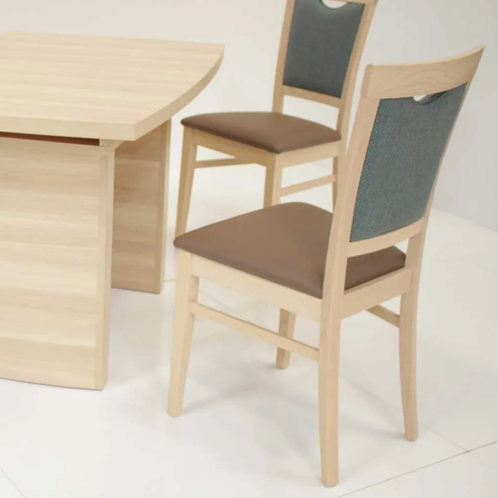 Wohnen Sitzgruppe<Esszimmer Bankgruppe Vanillin in Esche Dekor (vierteilig)
