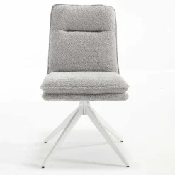Wohnen Stühle<Esszimmer Drehstühle in Grau Boucle - Topra (2er Set)