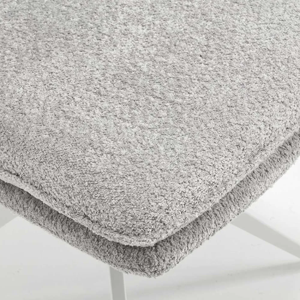 Wohnen Stühle<Esszimmer Drehstühle in Grau Boucle - Topra (2er Set)