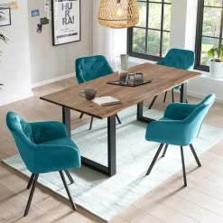 Wohnen Sitzgruppe<Esszimmer Essgruppe modern - Ebrus (fünfteilig)