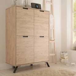 Wohnen Highboards<Esszimmer Highboard Rodonda im Retro Style