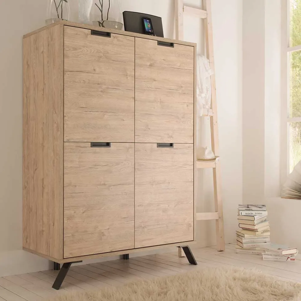 Wohnen Highboards<Esszimmer Highboard Rodonda im Retro Style