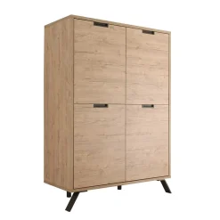 Wohnen Highboards<Esszimmer Highboard Rodonda im Retro Style