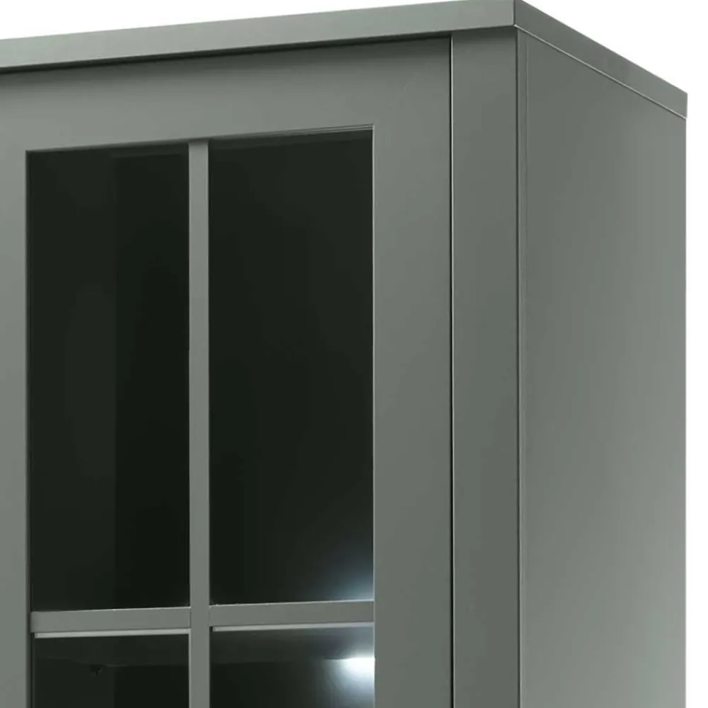Wohnen Wohnwände<Esszimmer Möbel Set in Dunkelgrün - Niestov (vierteilig)