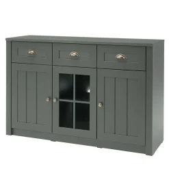 Wohnen Wohnwände<Esszimmer Möbel Set in Dunkelgrün - Niestov (vierteilig)