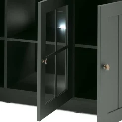 Wohnen Wohnwände<Esszimmer Möbel Set in Dunkelgrün - Niestov (vierteilig)