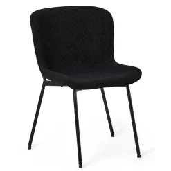 Wohnen Stühle<Esszimmer Polsterstuhl in Schwarz - Caleena (2er Set)