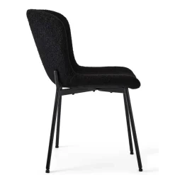 Wohnen Stühle<Esszimmer Polsterstuhl in Schwarz - Caleena (2er Set)