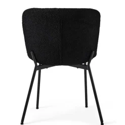 Wohnen Stühle<Esszimmer Polsterstuhl in Schwarz - Caleena (2er Set)