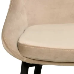 Wohnen Stühle<Esszimmer Samtstuhl in Beige - Vartinique (2er Set)