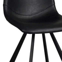 Wohnen Stühle<Esszimmer Schalenstuhl in Schwarz Merlin Kunstleder (2er Set)