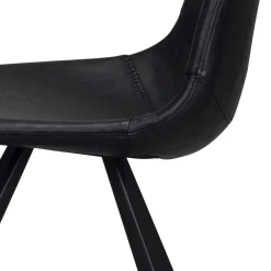 Wohnen Stühle<Esszimmer Schalenstuhl in Schwarz Merlin Kunstleder (2er Set)