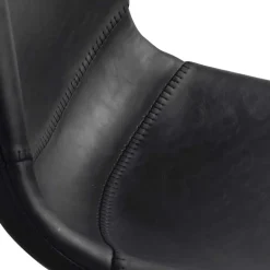 Wohnen Stühle<Esszimmer Schalenstuhl in Schwarz Merlin Kunstleder (2er Set)
