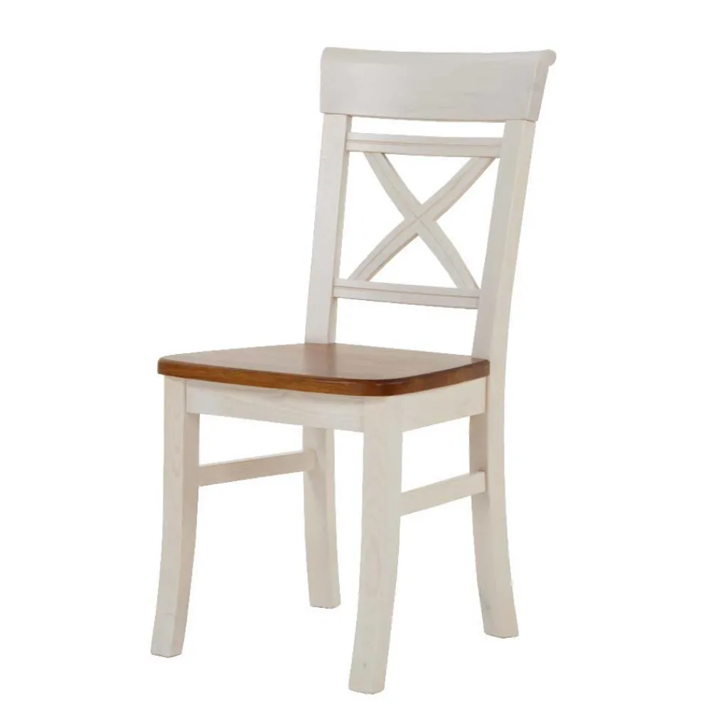 Wohnen Sitzgruppe<Esszimmer Sitzecke Barlad in Weiß Bernstein (vierteilig)