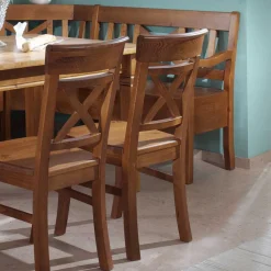 Wohnen Sitzgruppe<Esszimmer Sitzecke Bistrita in Bernsteinfarben (fünfteilig)