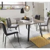 Wohnen Sitzgruppe<Esszimmer Sitzgarnitur im Retrostil - Haclana (fünfteilig)