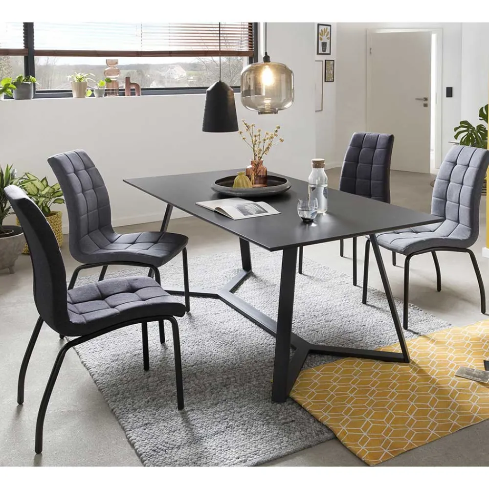 Wohnen Sitzgruppe<Esszimmer Sitzgruppe im Loft Stil - Vonza (fünfteilig)
