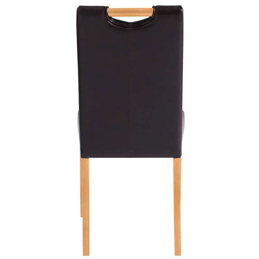 Wohnen Stühle<Esszimmer Stühle in Dunkelbraun & Natur - Selectra (2er Set)