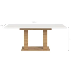 Wohnen Tische<Esszimmer-Ausziehtisch mit Säulengestell - Andryas
