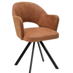 Wohnen Stühle<Esszimmer-Drehsessel in Cognac Braun - Sucrela