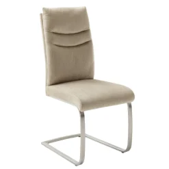 Wohnen Sessel<Esszimmer-Freischwinger in Cremeweiß - Gionno (2er Set)