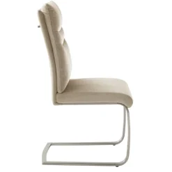 Wohnen Sessel<Esszimmer-Freischwinger in Cremeweiß - Gionno (2er Set)