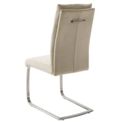 Wohnen Sessel<Esszimmer-Freischwinger in Cremeweiß - Gionno (2er Set)