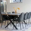 Wohnen Sitzgruppe<Esszimmergarnitur im Industry und Loft Stil - Ninjos (siebenteilig)