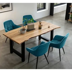 Wohnen Sitzgruppe<Esszimmergruppe im Loft Style - Tukregan (fünfteilig)