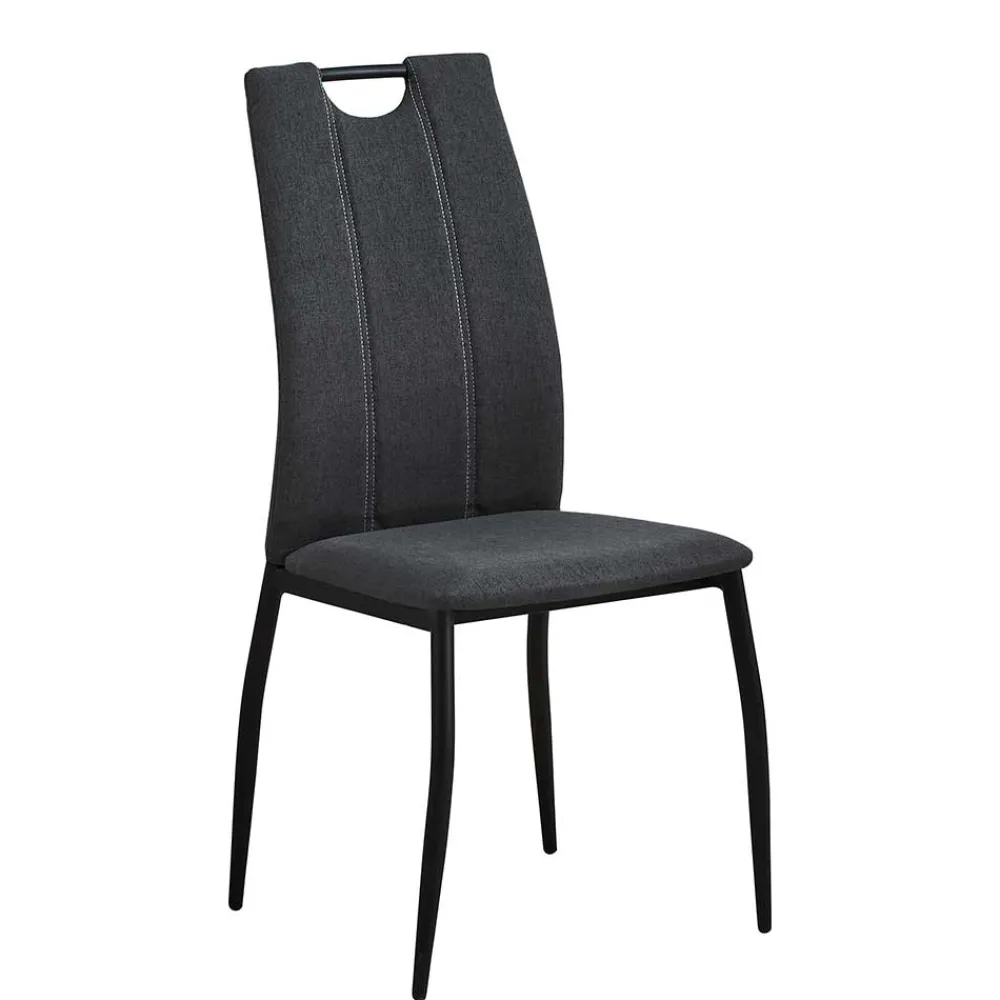 Wohnen Stühle<Esszimmerstühle mit Kontrastnähten - Geeta (4er Set)