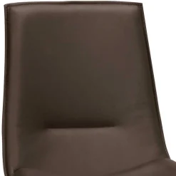 Wohnen Stühle<Esszimmerstuhl aus Leder in Braun - Unkorian (2er Set)