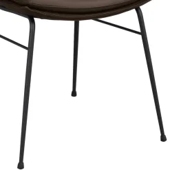 Wohnen Stühle<Esszimmerstuhl aus Leder in Braun - Unkorian (2er Set)