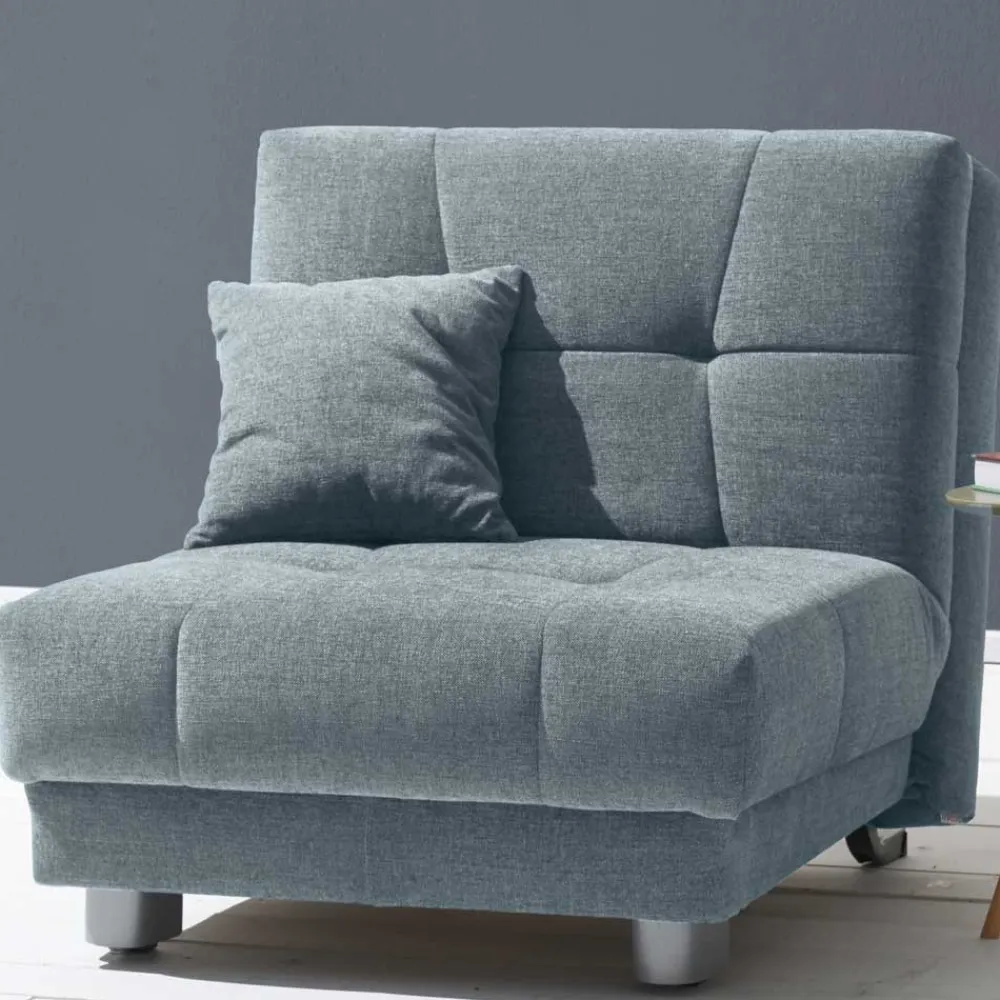 Wohnen Sofas<Faltsessel in Hellblau Flachgewebe - Heaven