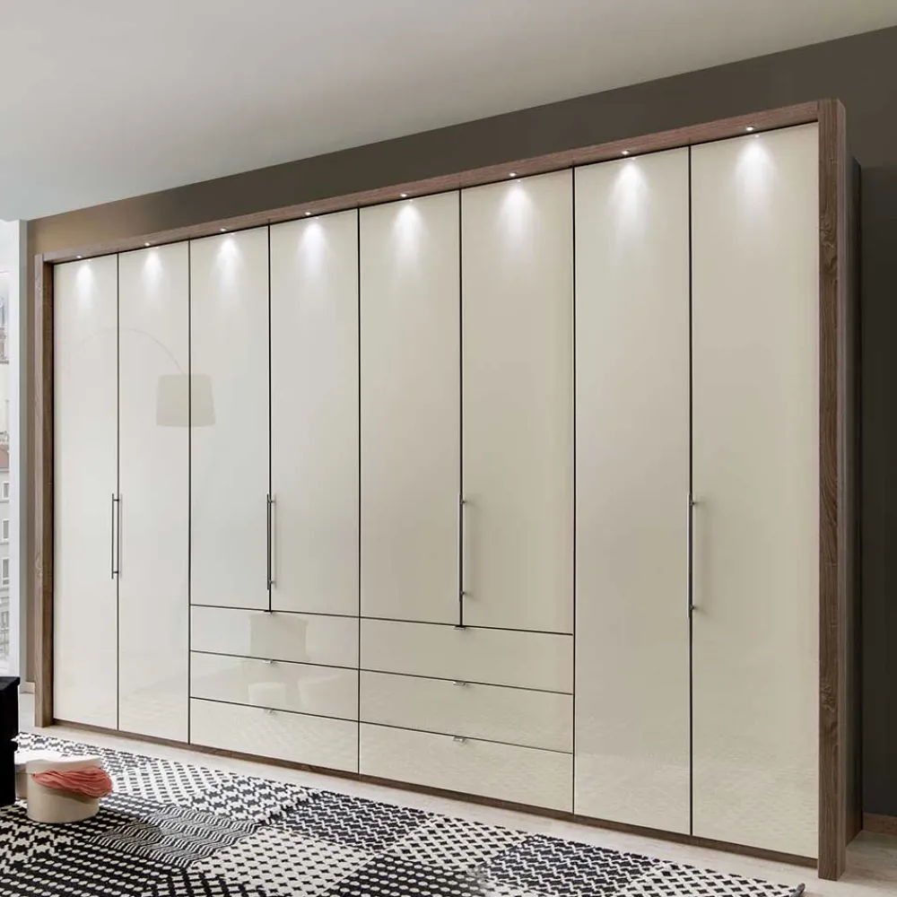 Wohnen Kleiderschränke|Schränke<Falttüren Kleiderschrank Friburgo in Creme Weiß