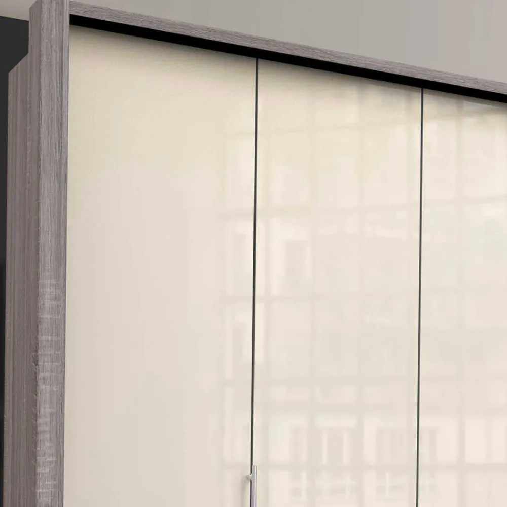 Wohnen Kleiderschränke|Schränke<Falttüren Kleiderschrank in Beige Glasfront - Budelli