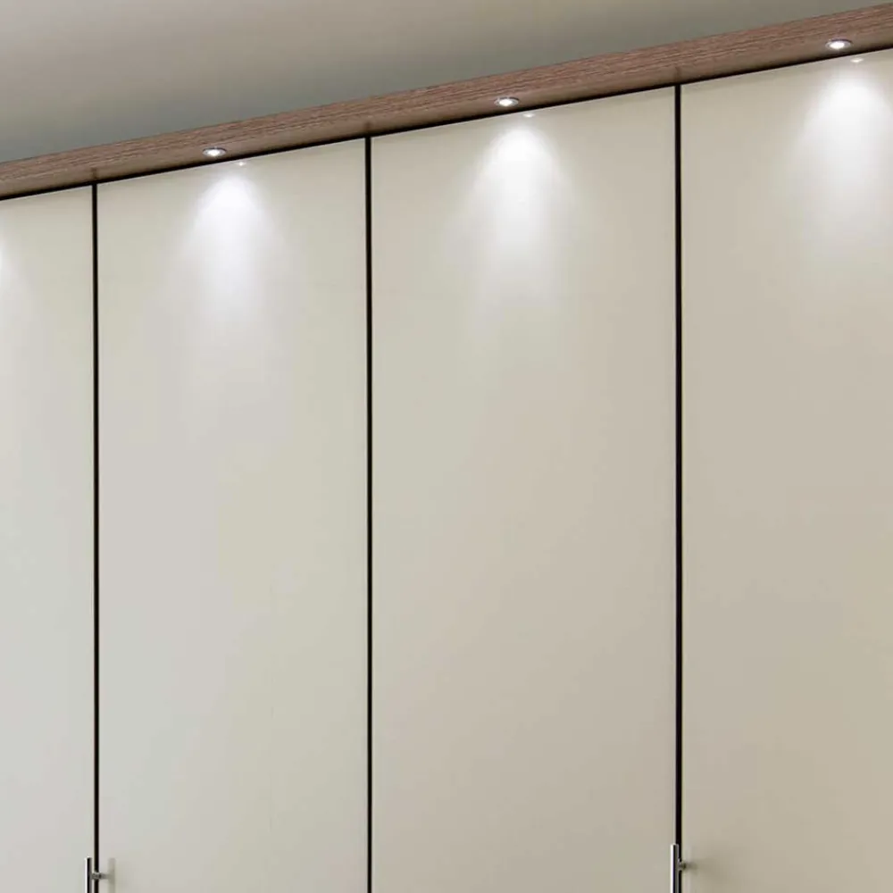 Wohnen Kleiderschränke|Schränke<Falttüren Kleiderschrank in Beige Glasfront - Budelli