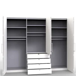 Wohnen Kleiderschränke|Schränke<Falttüren Kleiderschrank in Beige Glasfront - Budelli
