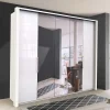 Wohnen Kleiderschränke<Falttüren Kleiderschrank mit Spiegel & Glas - Dolienca