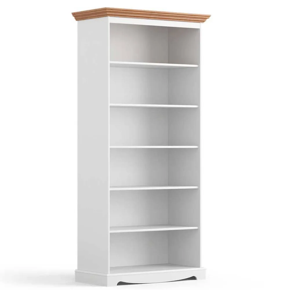 Wohnen Regale<6-Fächer Bücherregal im Landhausstil - Bordona