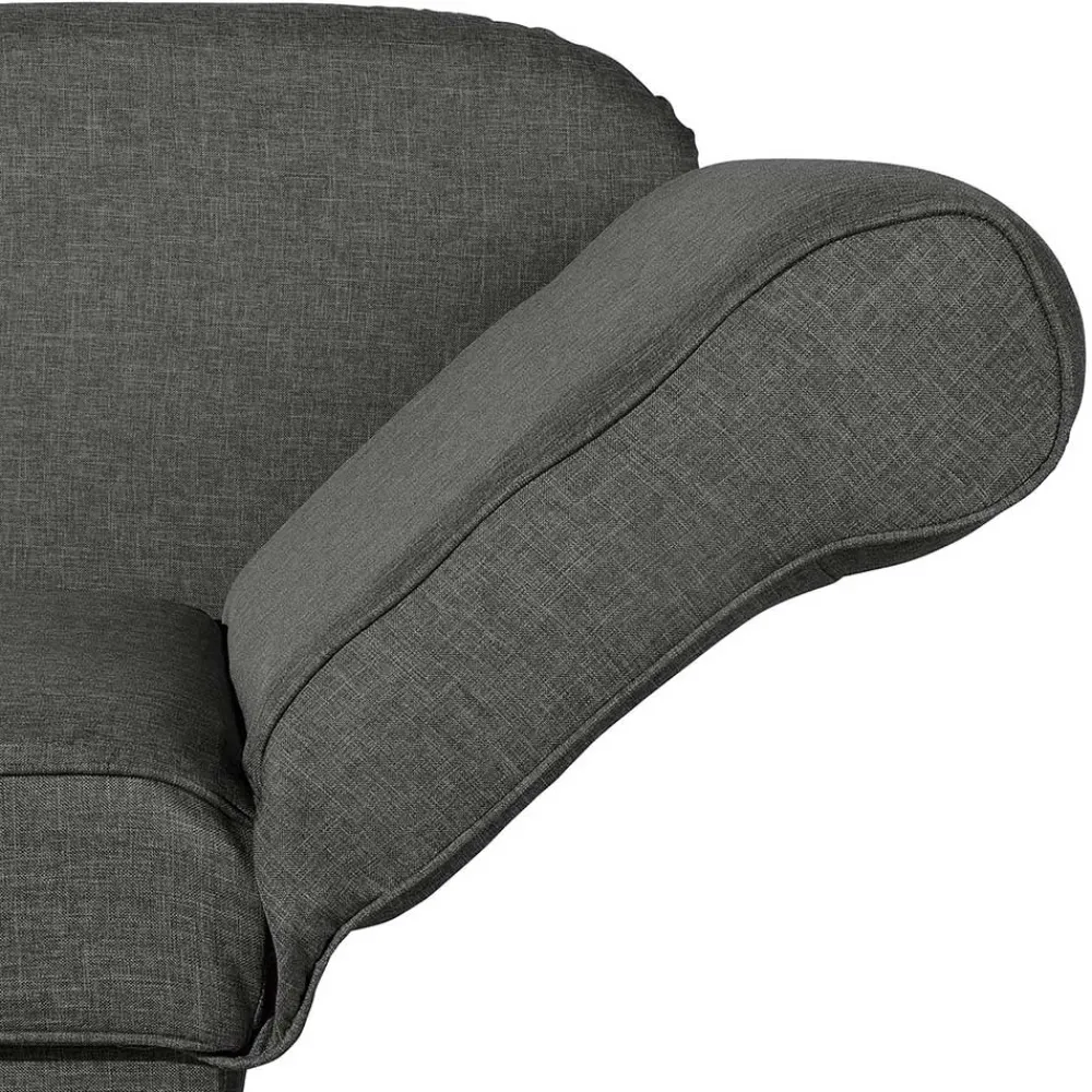 Wohnen Sofas<Federkern Chaiselongue in Anthrazit mit Buche - Sektinus