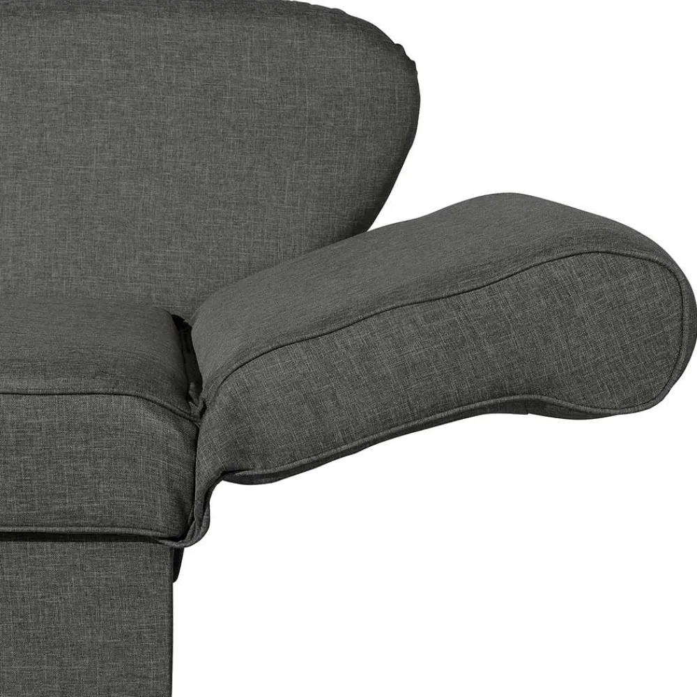 Wohnen Sofas<Federkern Chaiselongue in Anthrazit mit Buche - Sektinus