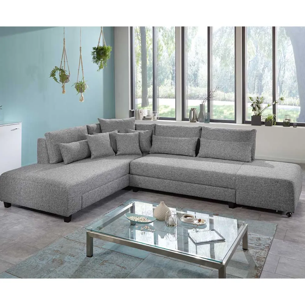 Wohnen Sofas|Betten<Federkern Eckcouch mit Schlaffunktion - Roseanna