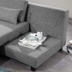 Wohnen Sofas|Betten<Federkern Eckcouch mit Schlaffunktion - Roseanna