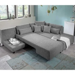 Wohnen Sofas|Betten<Federkern Eckcouch mit Schlaffunktion - Roseanna