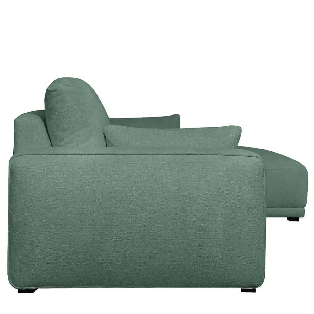 Wohnen Sofas<Federkern Ecksofa in Grün Stoffbezug - Tree